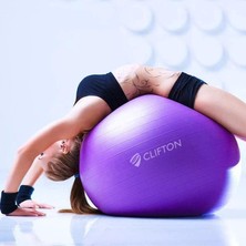 Brf Store Degernet Leyaton Clifton Pilates Topu Büyük Boy 65 cm Mor+ Pompa Hediyeli