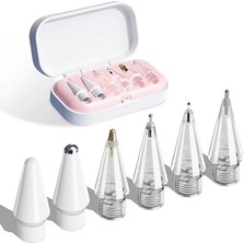 Brf Store Degernet Apple Pencil Uyumlu Yedek Kalem Uçları – 6’lı Set | Özel Taşıma Kutulu (Pembe)