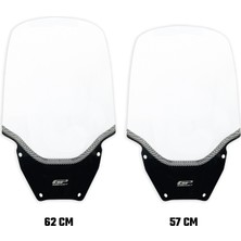 GP Kompozit Honda Forza 250 2021-2026 Uyumlu Baskılı Ön Tur Camı Şeffaf - 62 cm