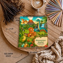 Liamir Studio Boyama Kitabı / Dinozorları Keşfet Boyama / Dinozorları Tanıyalım /çocuk ve Yetişlinler Için / 21X21 cm / 20 Sayfa