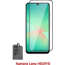 Zipax Samsung Galaxy A26 Ekran Koruyucu Cam + Kamera Lens Hediye