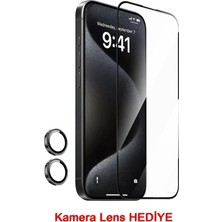 Zipax Apple iPhone 16E Ekran Koruyucu Cam + Kamera Lens Hediye