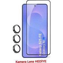 Zipax Samsung Galaxy S25 Fe Ekran Koruyucu Cam + Kamera Lens Hediye