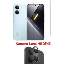 Zipax Xiaomi Poco X8 Pro Ekran Koruyucu Cam + Kamera Lens Hediye