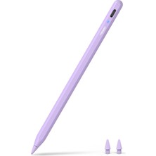 Metapen Stylus Kalem A8 iPad 2018-2025 ile Uyumlu, 2x Daha Hızlı Şarj, Avuç Içi Reddi, Eğim Hassasiyeti Stylus Kalem Apple iPad 11/10/9/8/7/6 Gen, Pro 12.9/11'', Air 3.-5. Mini 5./6 (Mor)