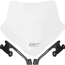 GP Kompozit Honda CB500 Hornet 2024-2025 Uyumlu Ön Cam Şeffaf - 28 cm
