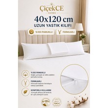 ÇİÇEKCE HOME Yastık Kılıfı 40X120 cm Uzun Yastık Kılıfı %100 Pamuklu Kılıf Fermuarlı 1 Adet
