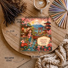 Liamir Studio Boyama Kitabı / Cozy Girl Japonyayı Keşfet Boyama Kitabı / Çocuk ve Yetişlinler Için / 21X21 cm / 20 Sayfa