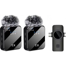 Brf Store Oreviosell Coverzone Kablosuz Yaka Mikrofonu Çiftli Mikrofon iPhone 16 ile Uyumlu Type-C/lightning P