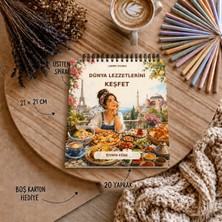 Liamir Studio Boyama Kitabı / Cozy Girl Dünya Lezzetleri Boyama / Çocuk ve Yetişlinler Için / 21X21 cm / 20 Sayfa