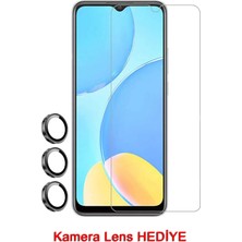 Zipax Samsung Galaxy A05S Ekran Koruyucu Cam + Kamera Lens Hediye