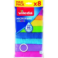 Brf Store Oreviosell Vileda Colors Mikrofiber Bez, Çok Renkli, 8 Parça