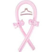 Brf Store Oreviosell Croc 1290 Isısız Saç Şekillendirme Seti Saten Gece Bigudisi Saç Sosisi (Pembe)