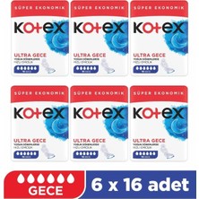Brf Store Oreviosell Kotex Ultra Quadro Süper Gece 16 Lı 6 Paket 96 Adet