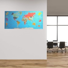 Brf Store Oreviosell Buffer® Renkli Atlas Dünya Haritası Manyetik Yapıştırıcı Gerektirmeyen Duvar Stickerı 118