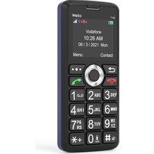Brf Store Oreviosell Welio Wkey T100 Tuşlu Kamerasız Asker/yaşlı Cep Telefonu (Siyah Mavi)