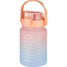 Brf Store Oreviosell Vagonlife 1000 ml Pipetli/pipetsiz Kullanım Çift Renk Softtouch Motivasyon Matarası Stick