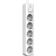 Brf Store Oreviosell Inca IPW-44GB 5 Port Akım Korumalı Tuşlu Priz 1.5m - Beyaz Gücü Açkapa Kontrol Etmek Için