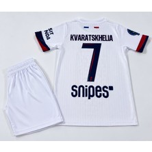 Candy Cup Psg 2024/25 Yeni Sezon Kvaratskhelia Çocuk Forması (Beyaz) 2li Set H