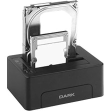 Brf Store Oreviosell Dark DK-AC-DSD26C, D26C USB 3.0 Çiftli 2.5" / 3.5" Sata Offline Clone Docking Station