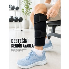 Arenes Sporcu Baldırlığı Ayarlanabilir Bantlı Baldır Destek Aparatı Siyah - Lisinya