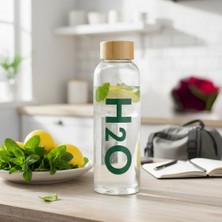 Brf Store Oreviosell Deconox 600ML Bambu Kapaklı Cam Matara – Ham Bez Koruyucu Kılıflı Sızdırmaz Borosilikat C