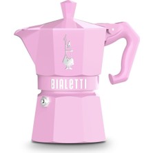 Brf Store Oreviosell Bialetti - Moka Exclusive: 3 Cups Ocak Üstü Espresso Pişirici - 130ML - Pembe Renk - Alüm