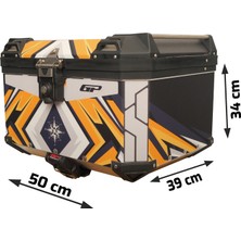 Gp Kompozit DSN07 Universal 45 Lt Desenli Alüminyum Motosiklet çantası