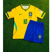 Candy Cup Brezilya 2026 Dünya Kupası Neymar Çocuk Forması 2li Set (Sarı) H