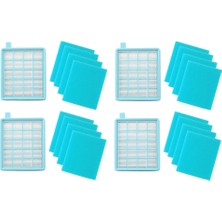 YFS Philips Ile Uyumlu Fc 9542 Powerpro Active 4 Adet Hepa Filtre 16 Adet Sünger