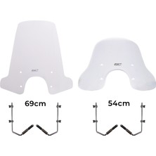 GP Kompozit Vespa GTS 300 / 150 Universal Uyumlu Ön Cam Şeffaf - 69 cm