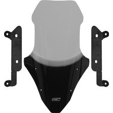 GP Kompozit Mondial Strada 125 2023-2025 Uyumlu Baskılı Ön Tur Camı Füme - 74 cm