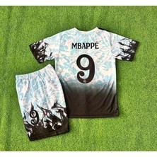 Candy Cup Real Madrid Ejderha Desenli Kylian Mbappe Özel Konsept Çocuk Forması (Beyaz Dragon) H