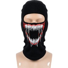 Fantastik Store Unisex Canavar Diş Baskılı Balaklava 1 Adet Tek Beden Viskoz Kask Içi Motosiklet Maskesi