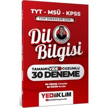 Yediiklim Yayınları 2027 Kpss Msü Tyt Dil Bilgisi Tamamı Video Çözümlü Tüm Sınavlar Için 30 Deneme