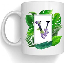 Bsb V Harfi Temalı Porselen Kupa Bardak Mug 222