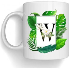 Bsb W Harfi Temalı Porselen Kupa Bardak Mug 223