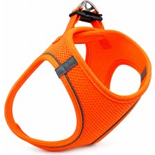 AvantajAl Nefes Alan Kumaş Air Mesh Kedi Köpek Göğüs Tasması Medium 44X48 cm Turuncu
