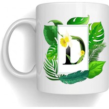 Bsb D Harfi Temalı Porselen Kupa Bardak Mug 204