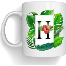 Bsb H Harfi Temalı Porselen Kupa Bardak Mug 208