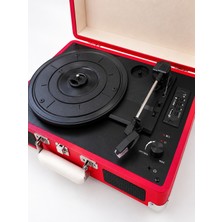 Fantastik Store Şarj Edilebilir Taşınabilir Pikap 1800 Mah Dahili Pil Bluetooth ve Çoklu Bağlantı Seçenekli - Lisinya