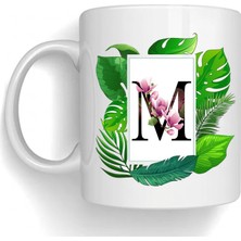 Bsb M Harfi Temalı Porselen Kupa Bardak Mug 213