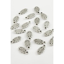Zero Land Zengezur Oval Çiçek Tesbih Püskül Atı 50 Gram Gümüş Rengi