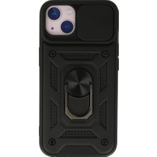 Evimdeyokyok Apple Iphone 15 Kılıf Pars Lens Yüzüklü Silikon - Siyah