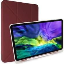 Evimdeyokyok Apple Ipad 9.7 (2018) Kılıf Kalemlikli Mars Tablet Kılıfı - Mürdüm
