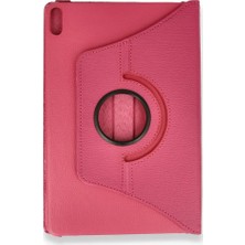 Evimdeyokyok Huawei Honor Pad X8A Kılıf 360 Tablet Deri Kılıf - Pembe