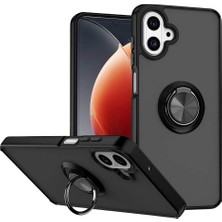 Evimdeyokyok Samsung Galaxy A07 4g Montreal Yüzüklü Silikon Kapak - Siyah