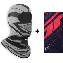 Gp Kompozit Kışlık Motorcu Balaklava Maske Gri (1 Adet Boyunluk Buff Hediye)