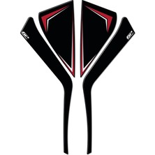 GP Kompozit Honda PCX 125 / 150 2025-2026 Uyumlu Yan Pad Kırmızı