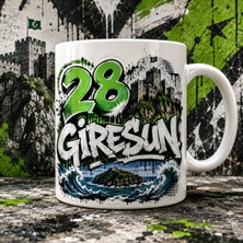 Ajans 313 28 Giresun Temalı Baskılı Kupa Bardak – Graffiti Kale, Ada ve Deniz Tasarımı